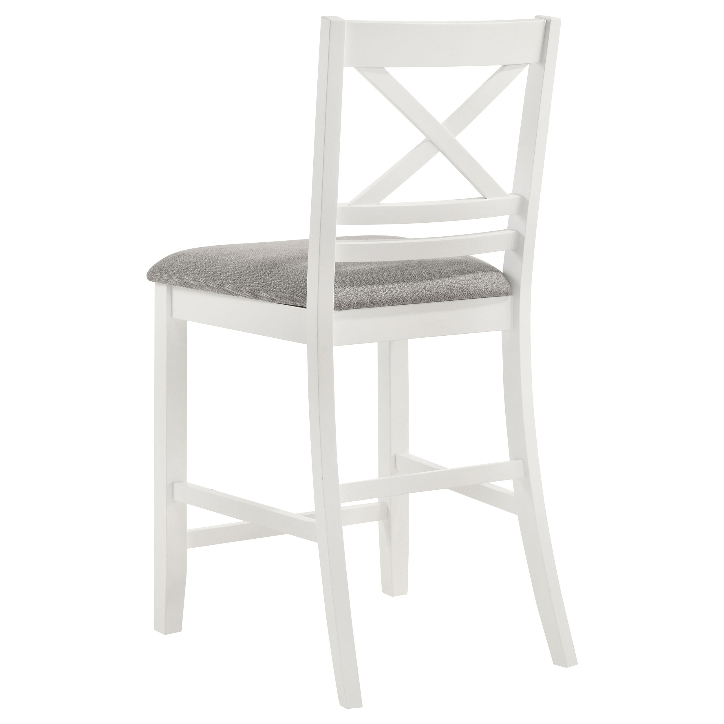 Hollis Wood Counter Chair With Cushion White (set Of 2) - MyWaynesHome #
