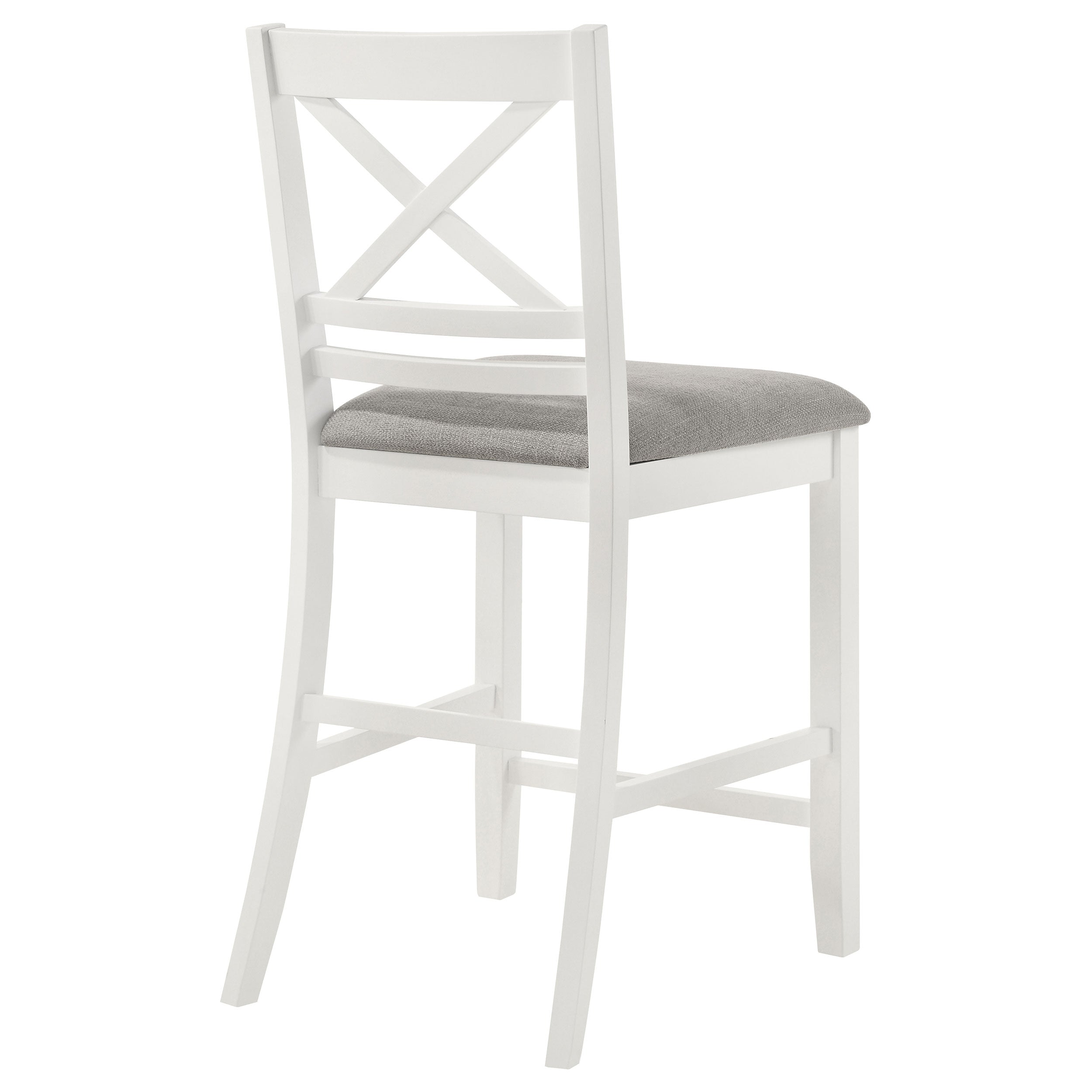 Hollis Wood Counter Chair With Cushion White (set Of 2) - MyWaynesHome #