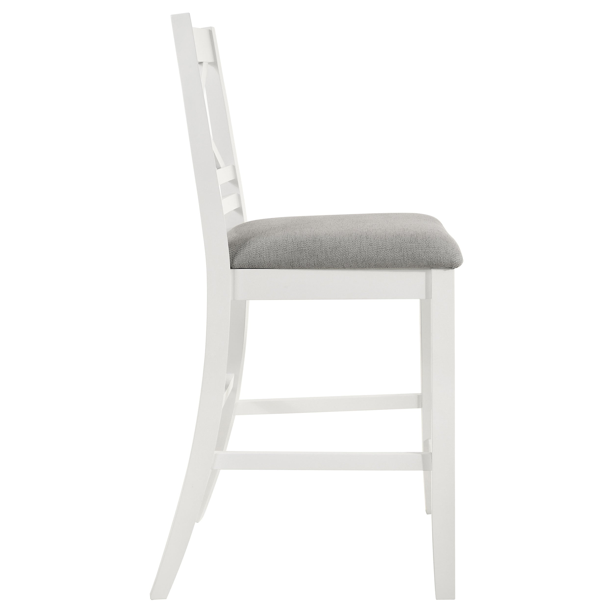 Hollis Wood Counter Chair With Cushion White (set Of 2) - MyWaynesHome #