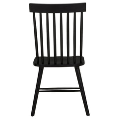 Andrews Windsor Spindle Back Dining Side Chair Black (set Of 2)