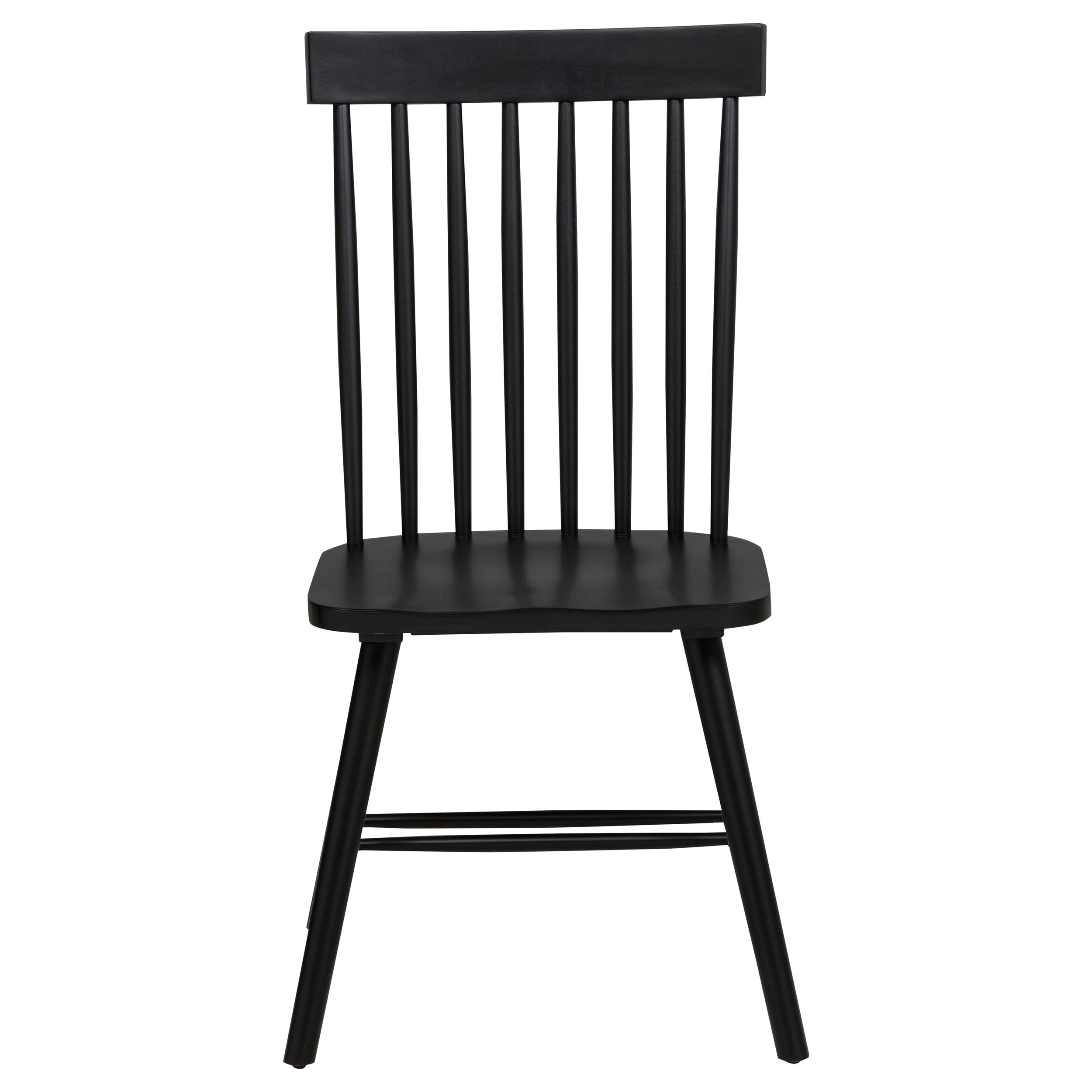 Andrews Windsor Spindle Back Dining Side Chair Black (set Of 2)