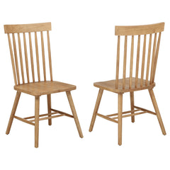 Andrews Windsor Spindle Back Dining Side Chair Light Ash (set Of 2)