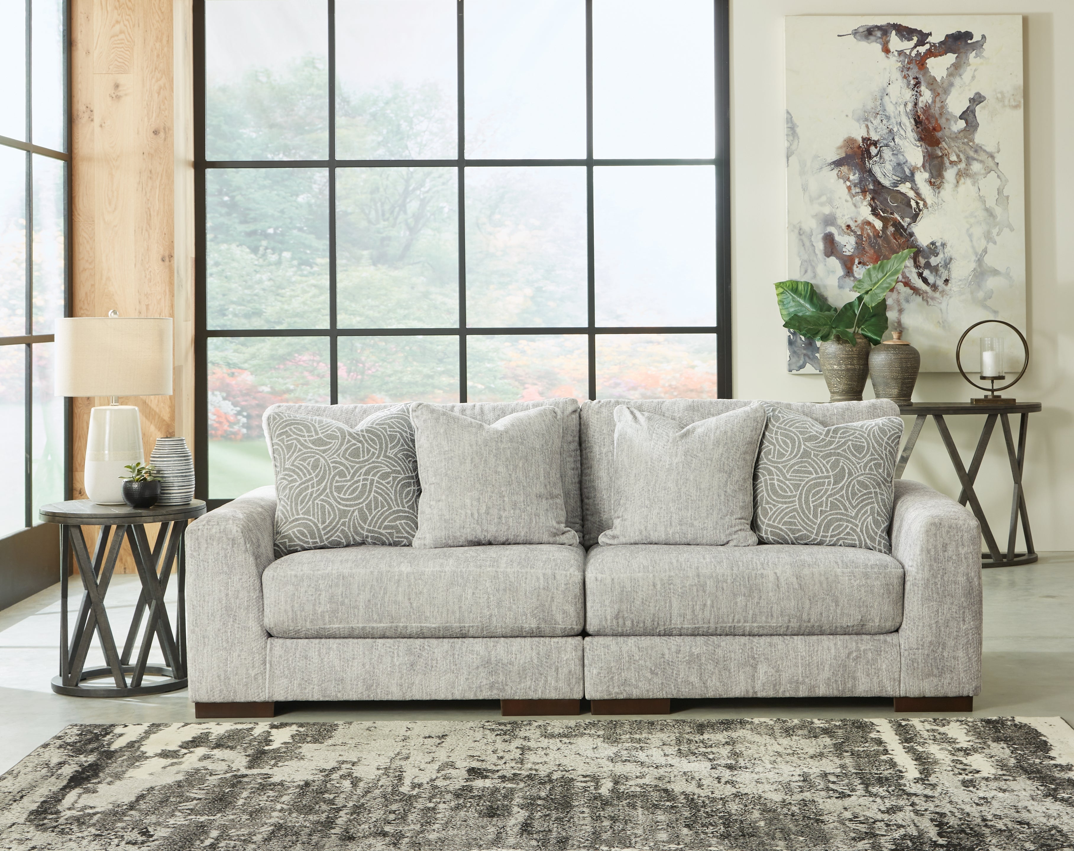 Regent Park 2-Piece Sectional Loveseat - MyWaynesHome #
