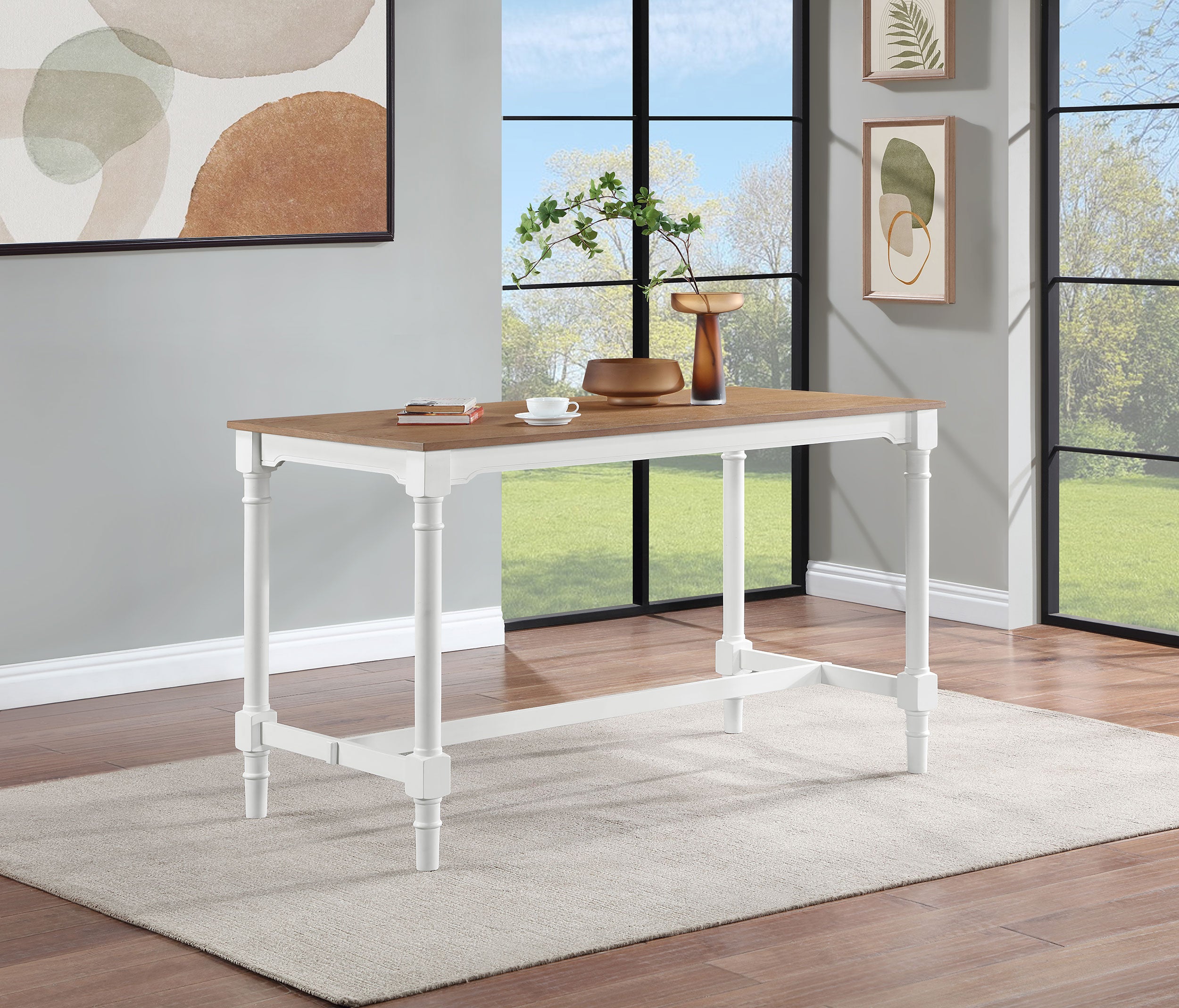 Martina 5-piece Rectangular Counter Height Dining Set White - MyWaynesHome #