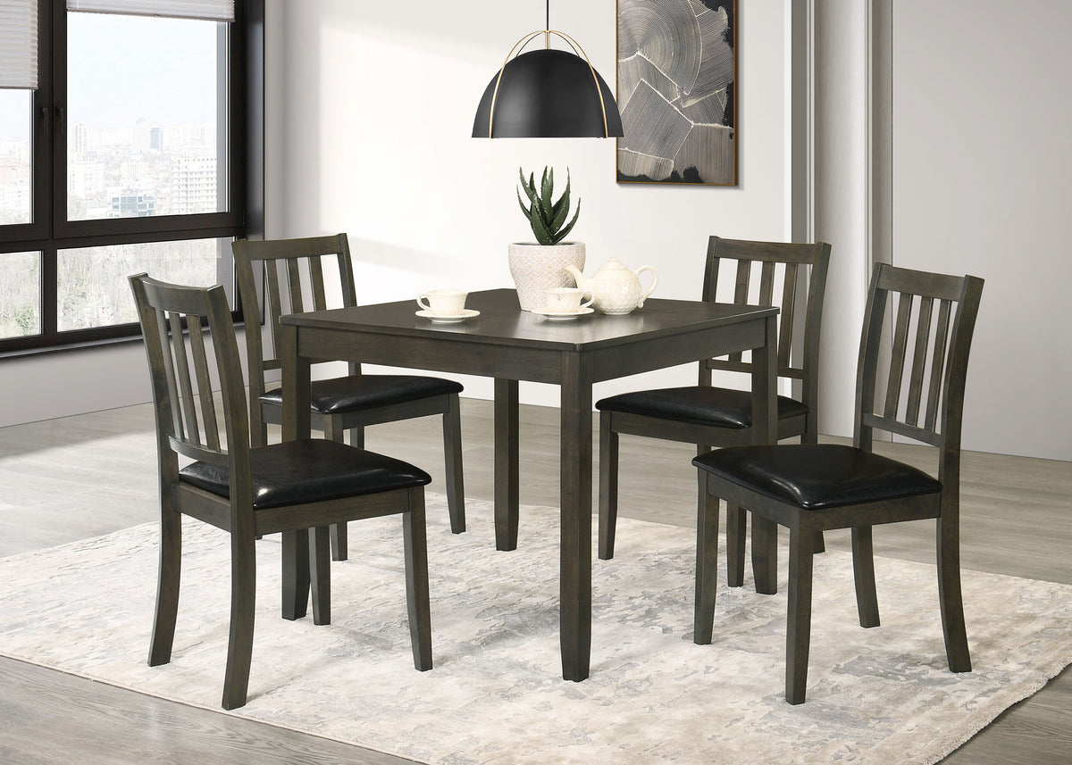 Parkwood 5-piece Square Dining Table Set Charcoal - MyWaynesHome #