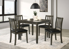 Parkwood 5-piece Square Dining Table Set Charcoal - MyWaynesHome #