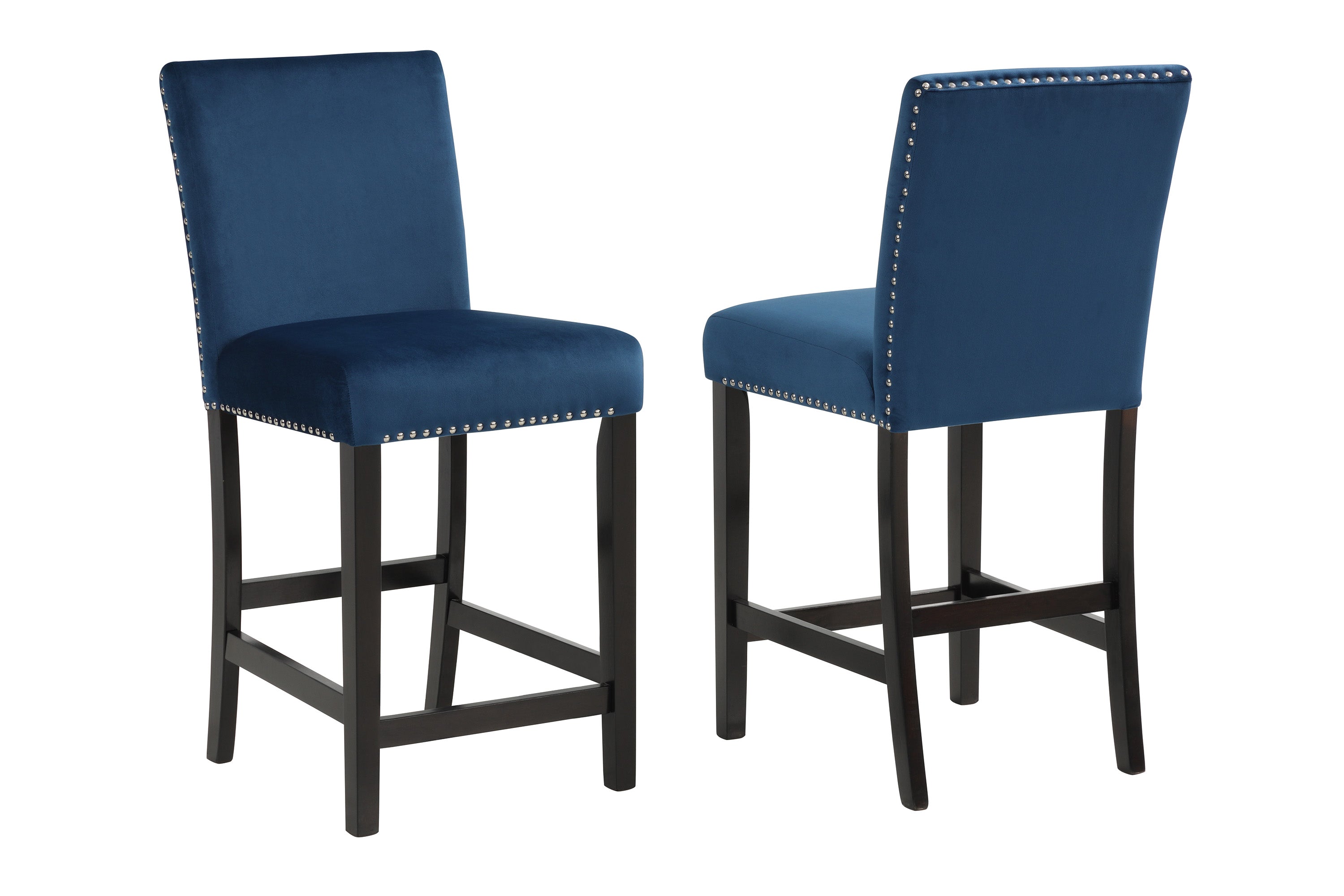 Lennon Royal Blue Counter Height Chair, Set of 2 - MyWaynesHome #