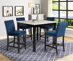 Lennon Royal Blue Counter Height Chair, Set of 2 - MyWaynesHome #