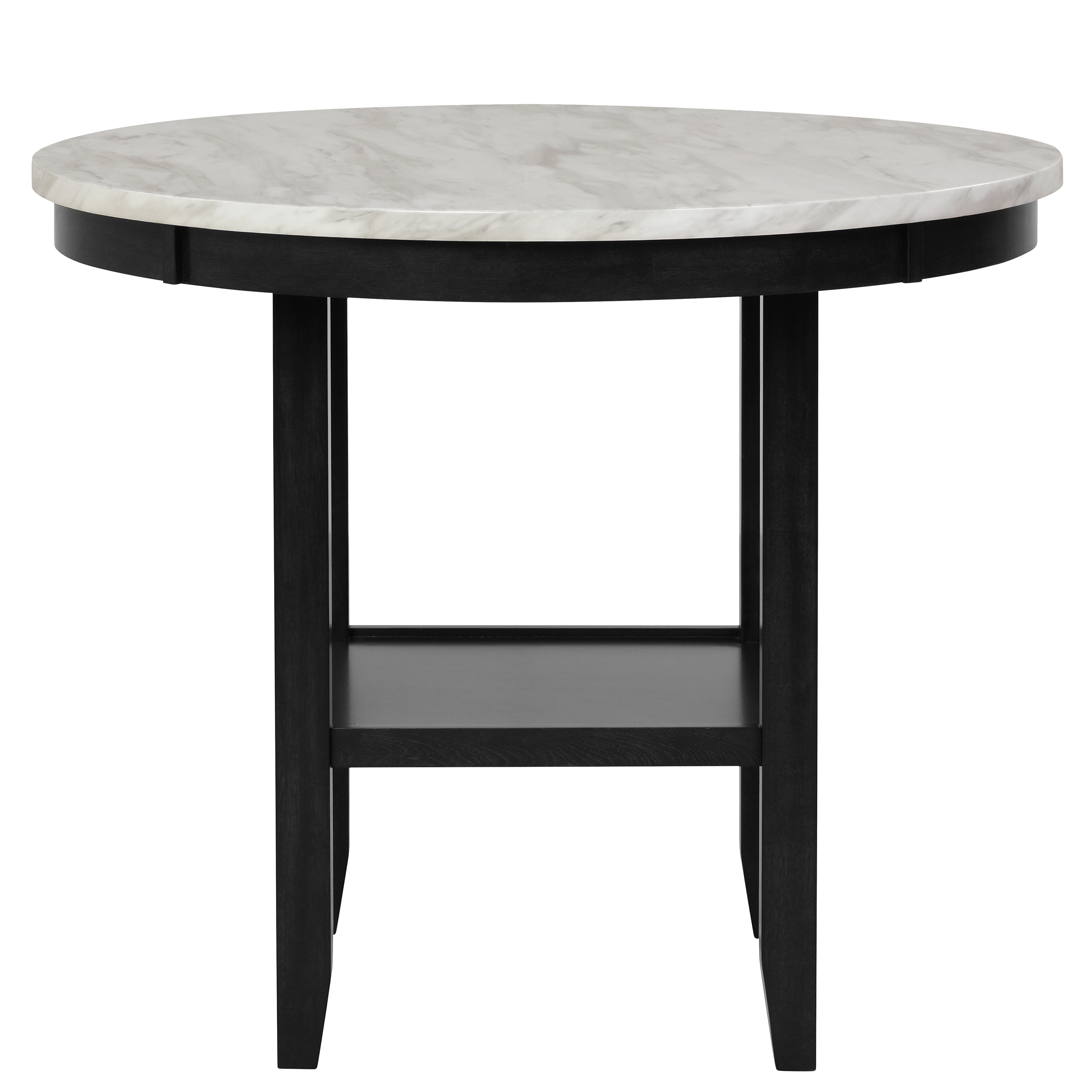 Lennon Black/White Faux Marble-Top Round Counter Height Table - MyWaynesHome #