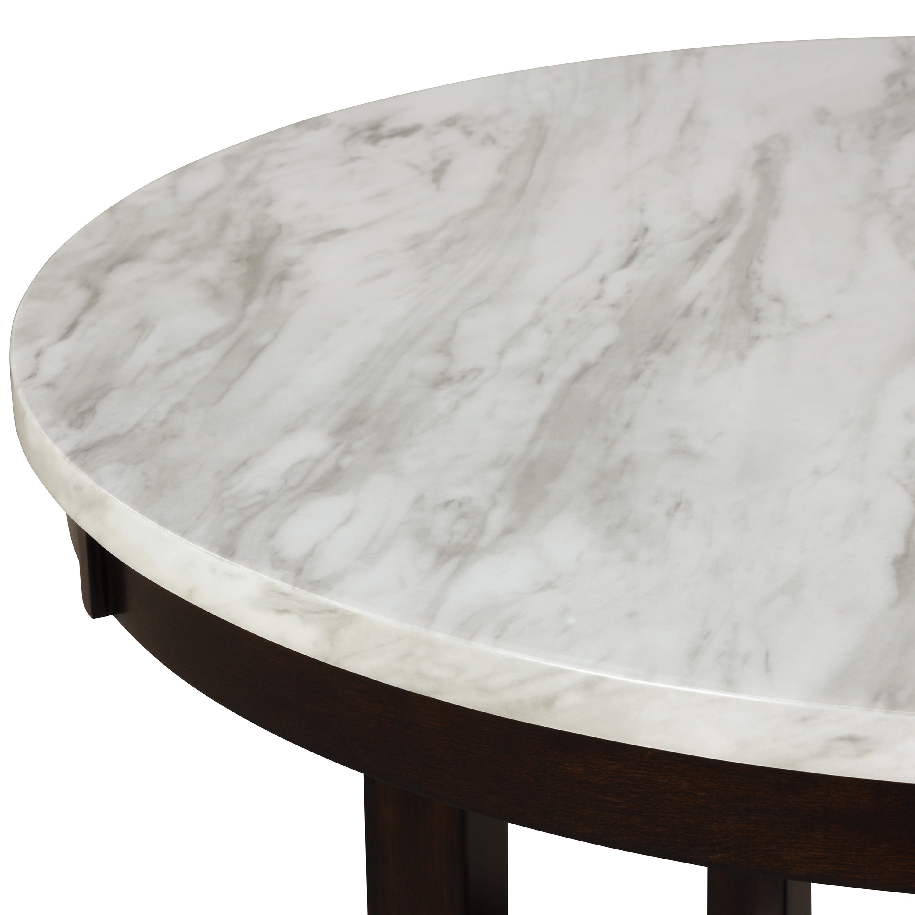 Lennon Black/White Faux Marble-Top Round Counter Height Table - MyWaynesHome #