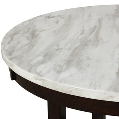 Lennon Black/White Faux Marble-Top Round Counter Height Table - MyWaynesHome #