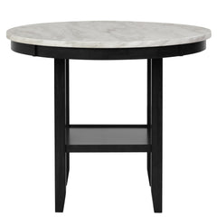 Lennon Black/White Faux Marble-Top Round Counter Height Table - MyWaynesHome #