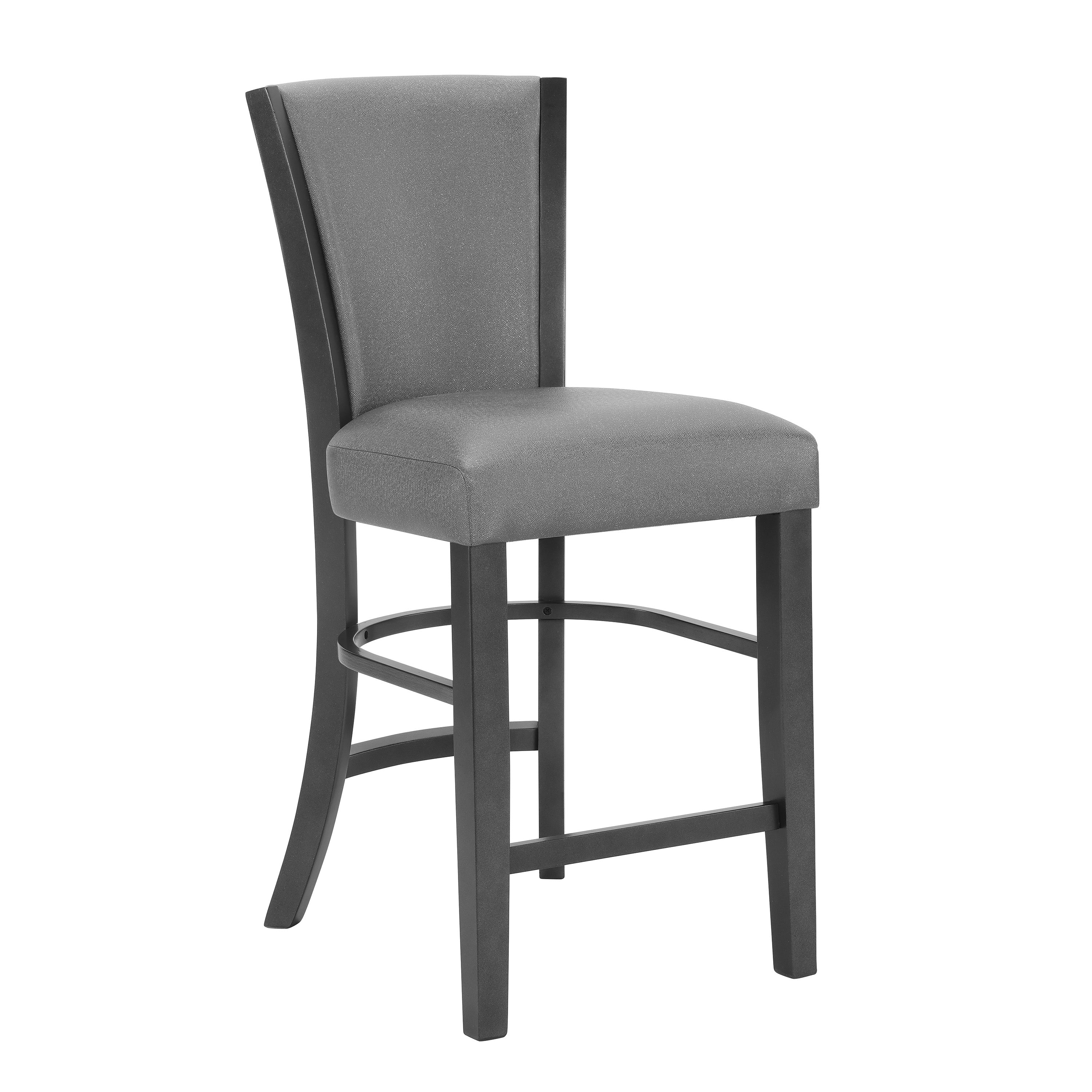 Camelia Gray PU Leather Counter Height Chair, Set of 2 - MyWaynesHome #