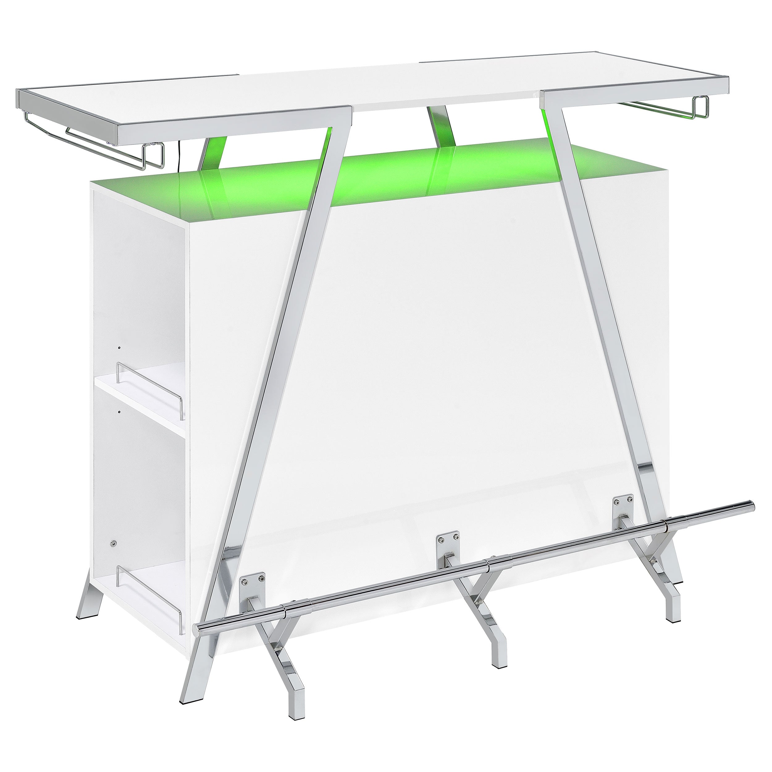 Araceli Freestanding Led Home Bar Cabinet White High Gloss