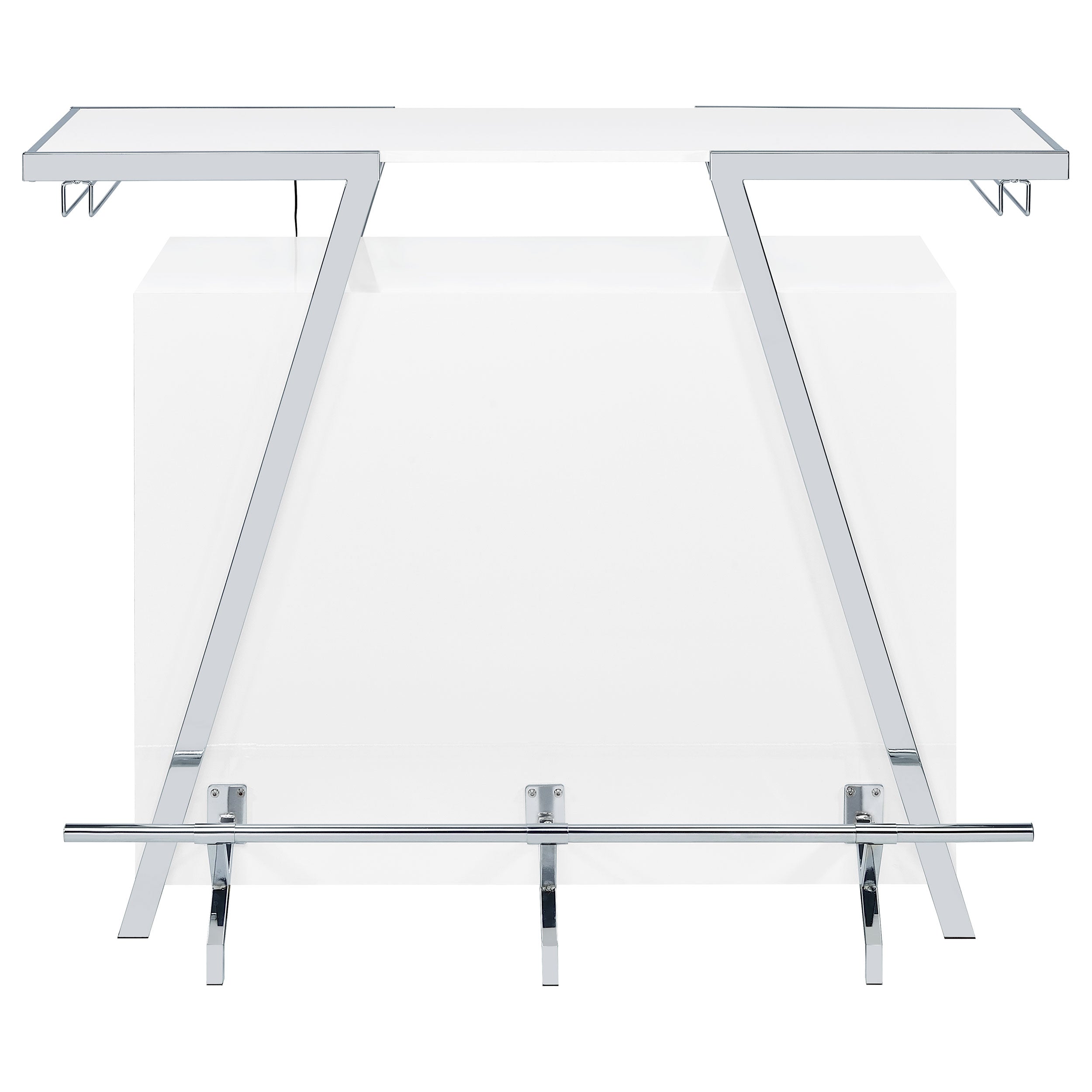 Araceli Freestanding Led Home Bar Cabinet White High Gloss
