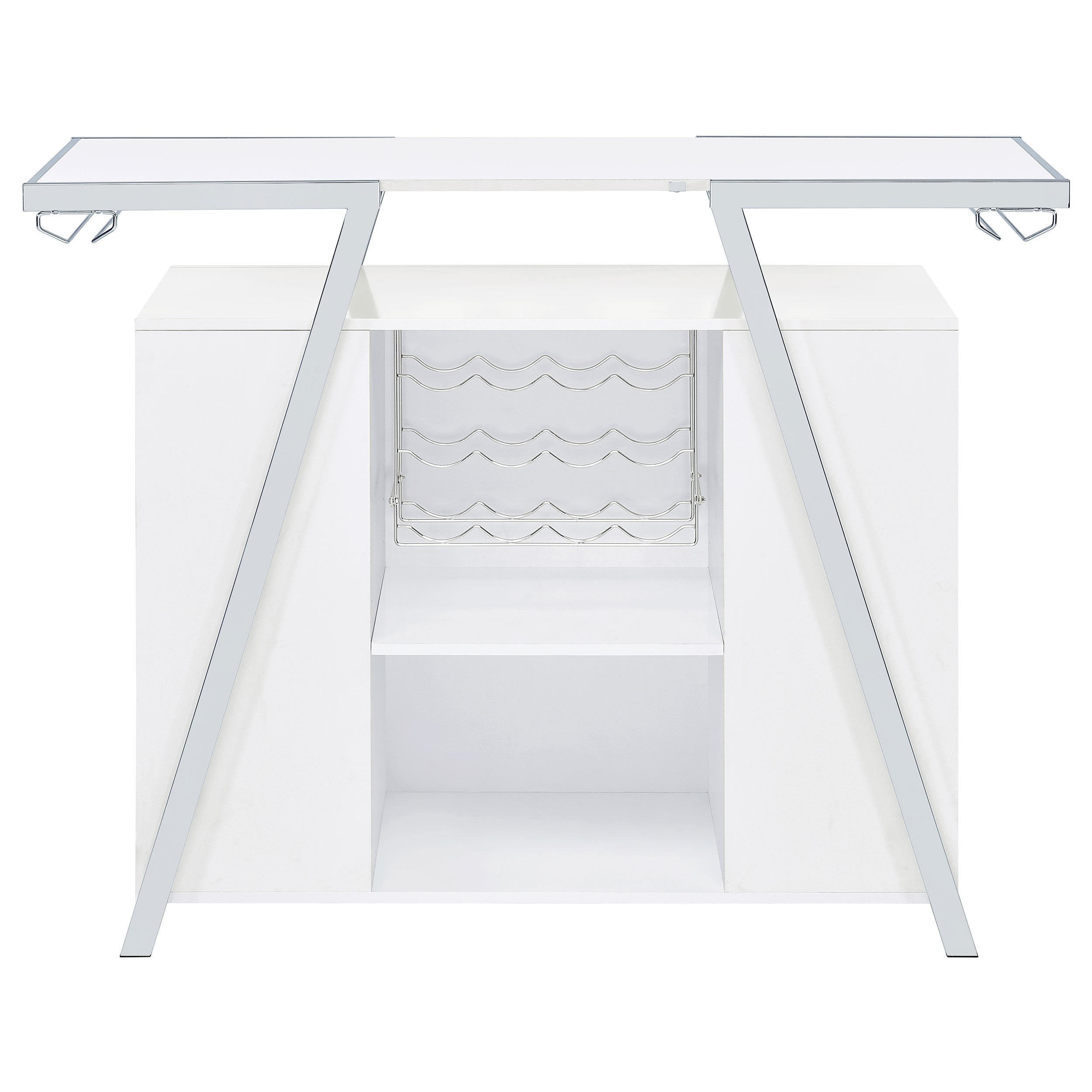 Araceli Freestanding Led Home Bar Cabinet White High Gloss