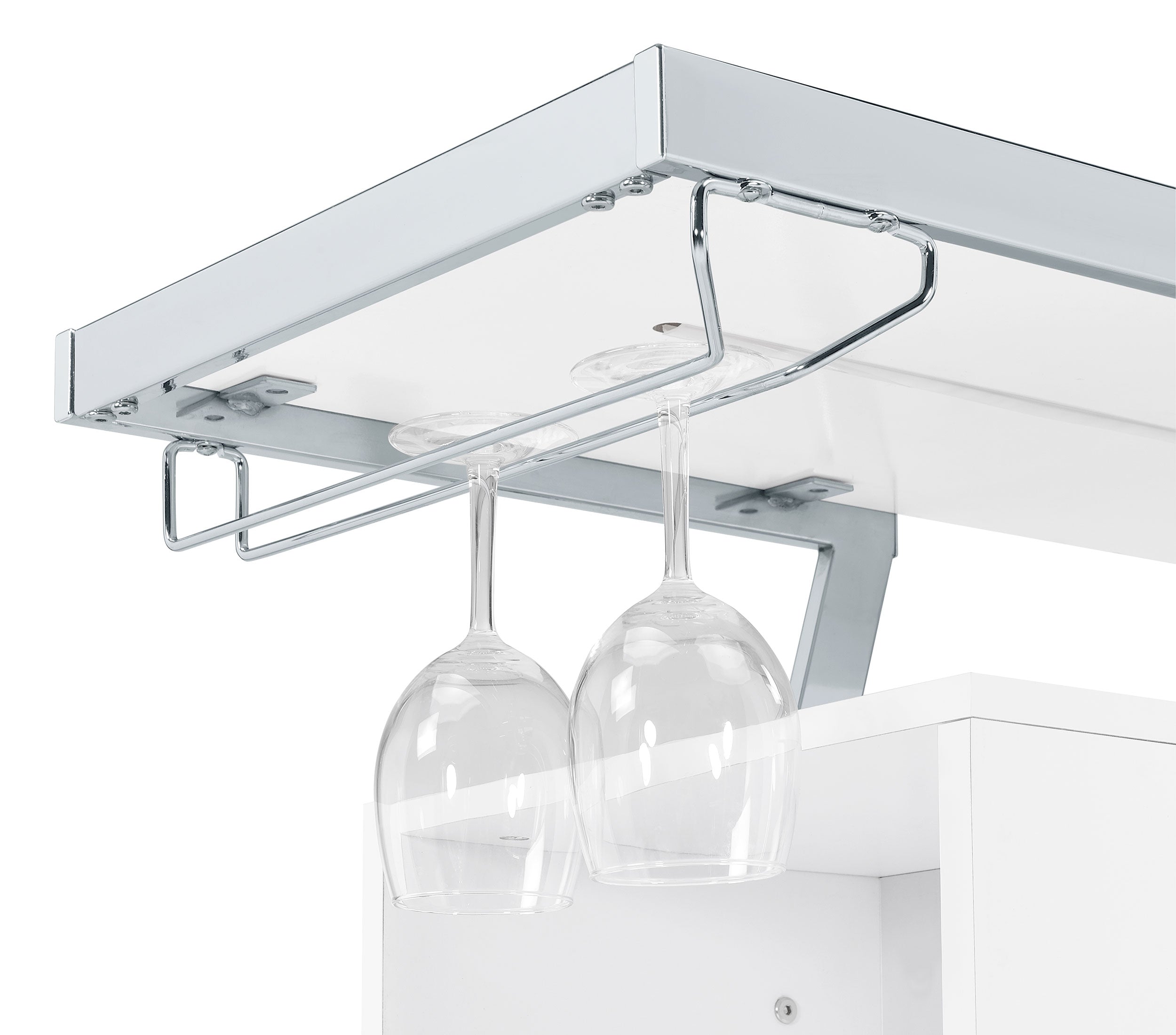 Araceli Freestanding Led Home Bar Cabinet White High Gloss