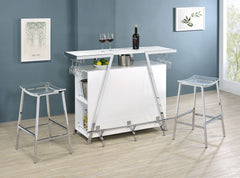 Araceli Freestanding Led Home Bar Cabinet White High Gloss