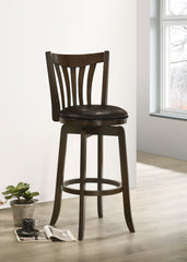 Lambert Wood Pub Height Swivel Bar Chair Dark Cherry - MyWaynesHome #