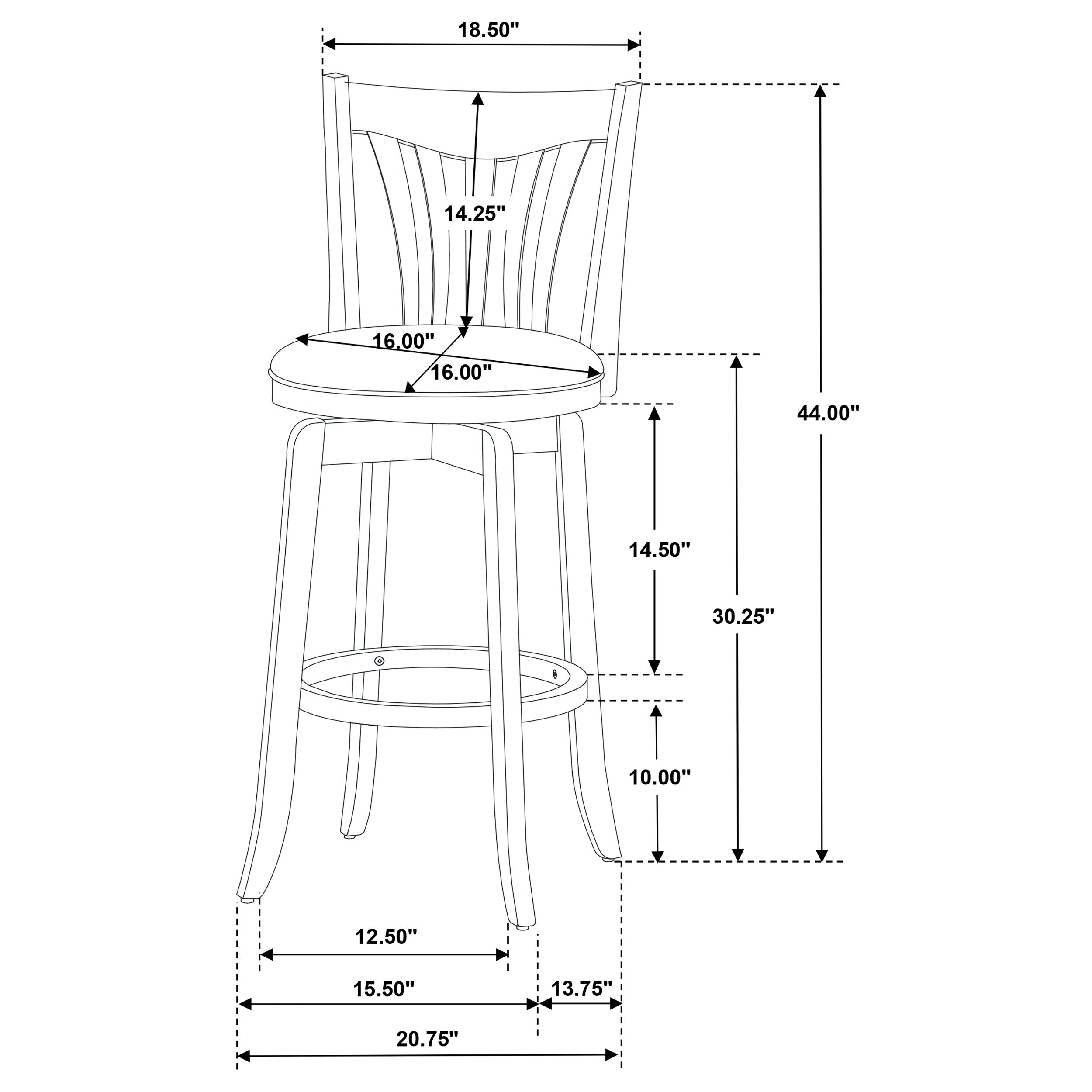 Lambert Wood Pub Height Swivel Bar Chair Dark Cherry - MyWaynesHome #