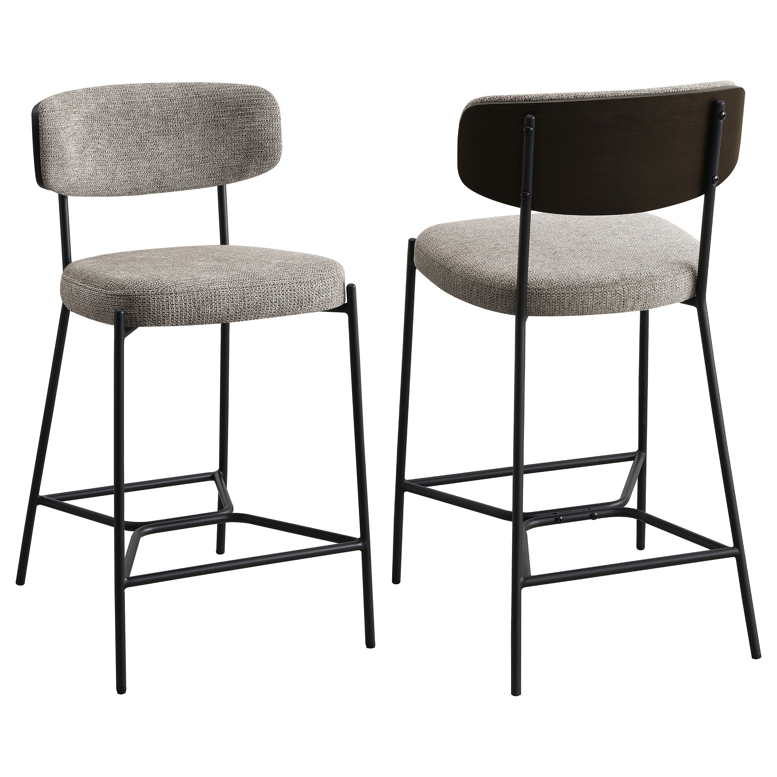 Elison Counter Height Bar Stool Light Brown (set Of 2) - MyWaynesHome #