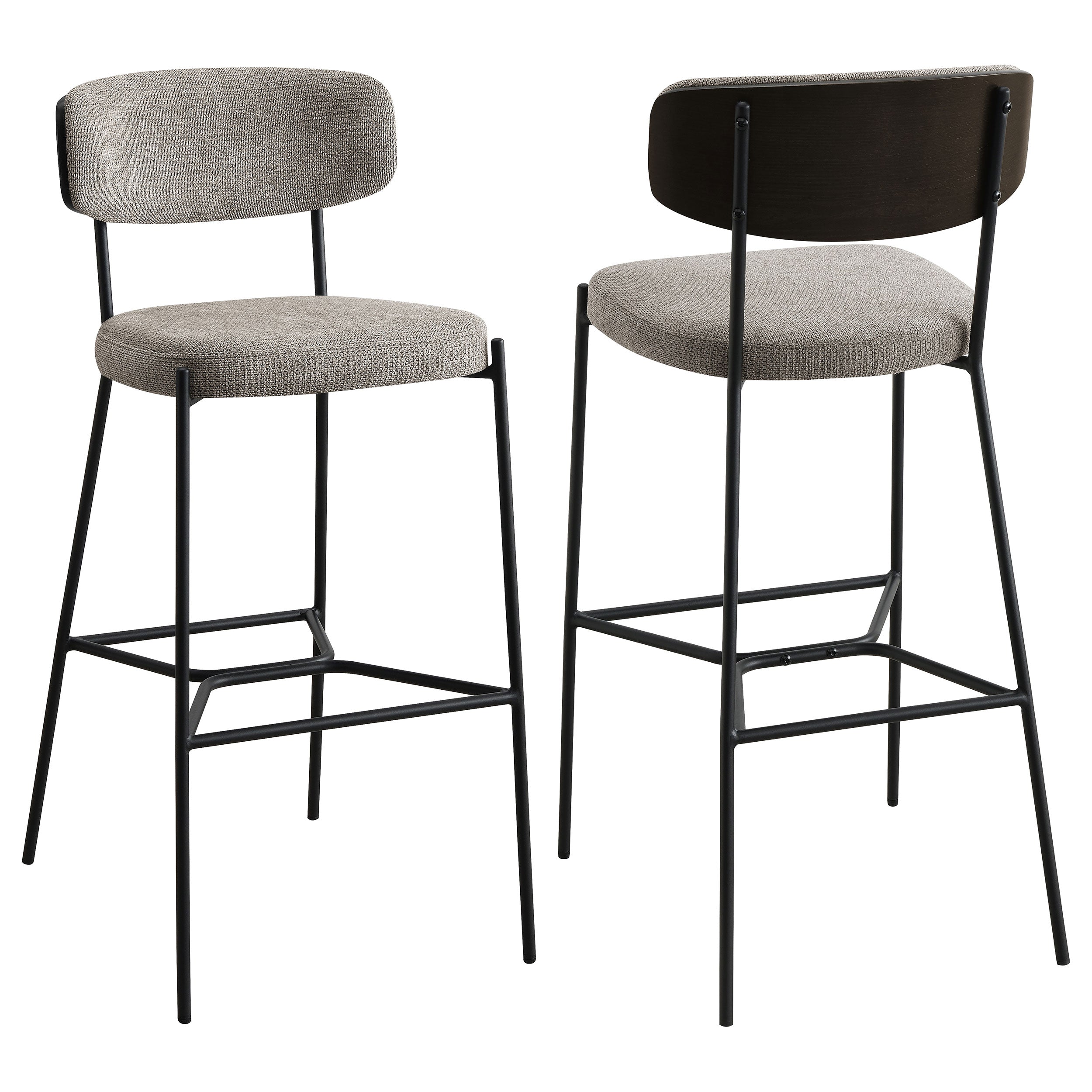 Elison Pub Height Bar Stool Light Brown (set Of 2) - MyWaynesHome #
