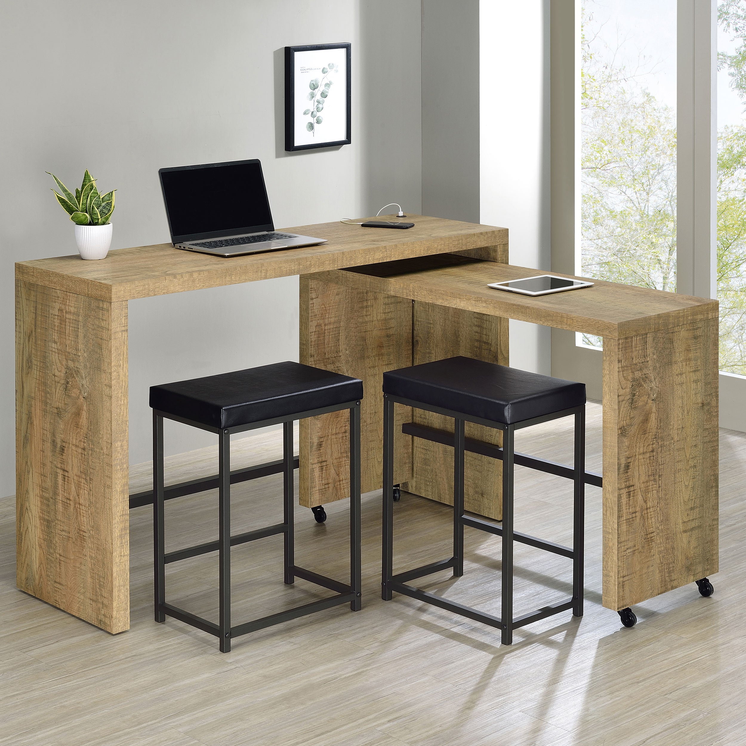 Davista 4-piece Counter Height Table Set Mango Brown - MyWaynesHome #