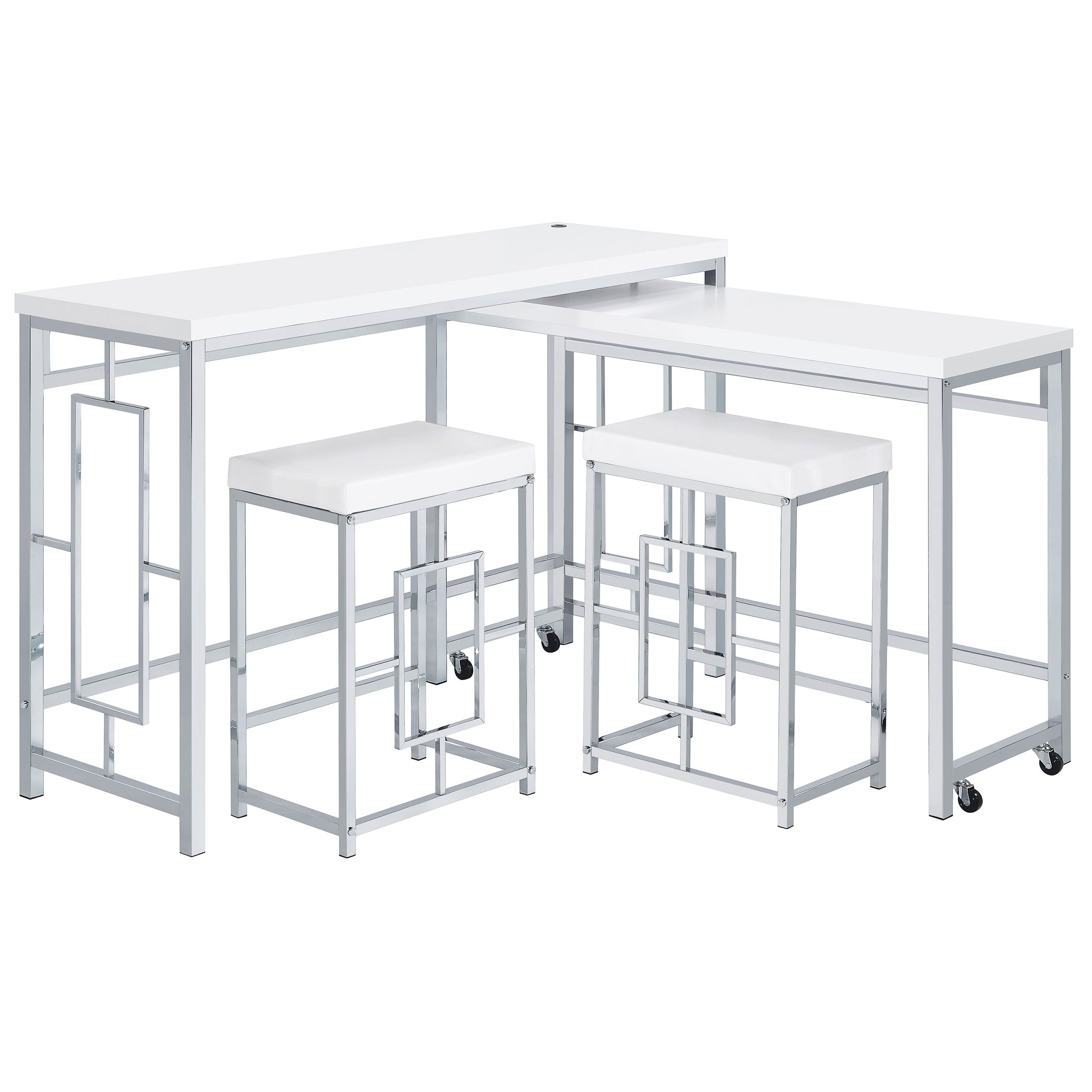 Jackson 4-piece Multipurpose Counter Height Table Set White - MyWaynesHome #