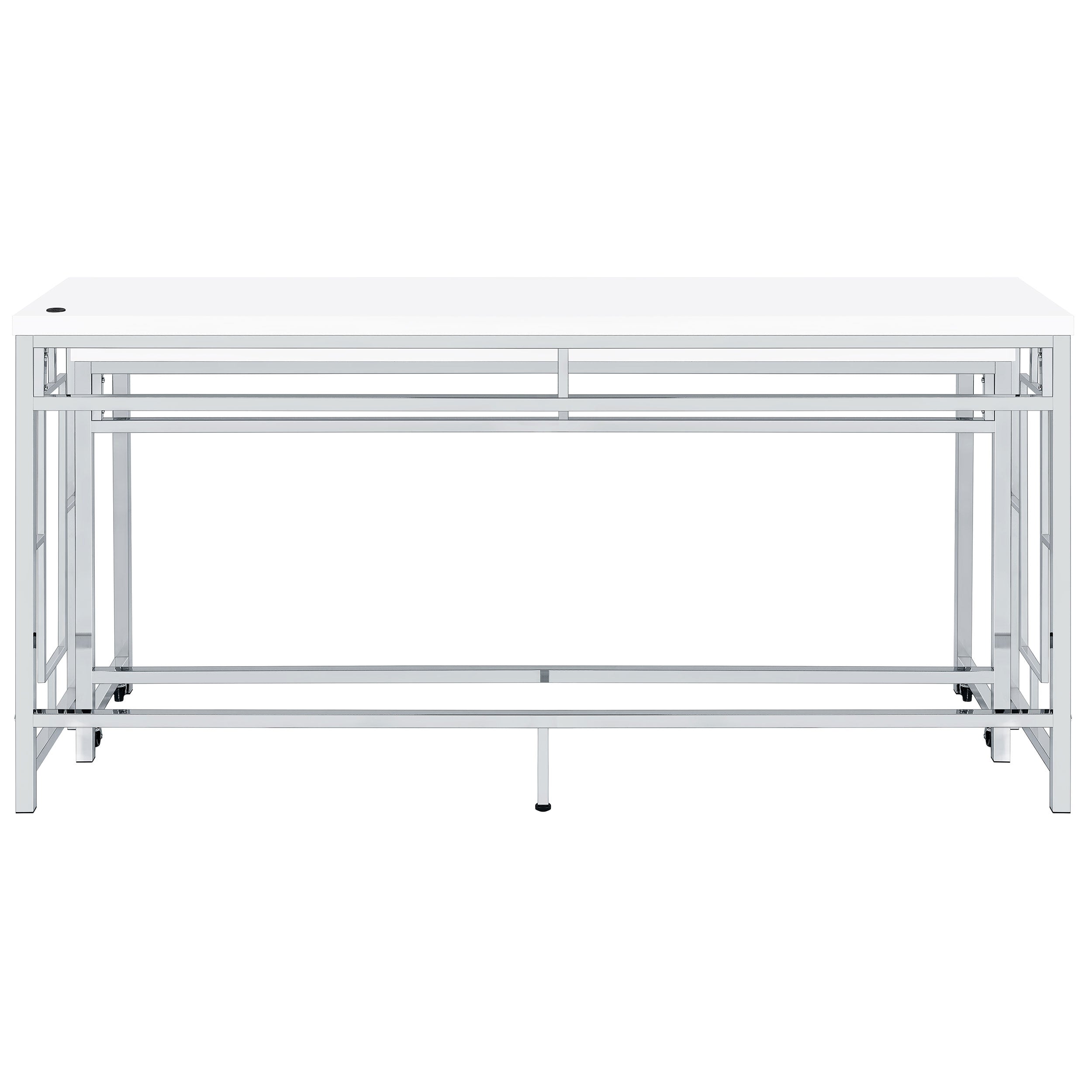 Jackson 5-piece Multipurpose Counter Height Table Set White - MyWaynesHome #