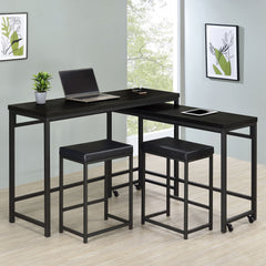 Hawes 4-piece Multipurpose Counter Height Table Set Black - MyWaynesHome #
