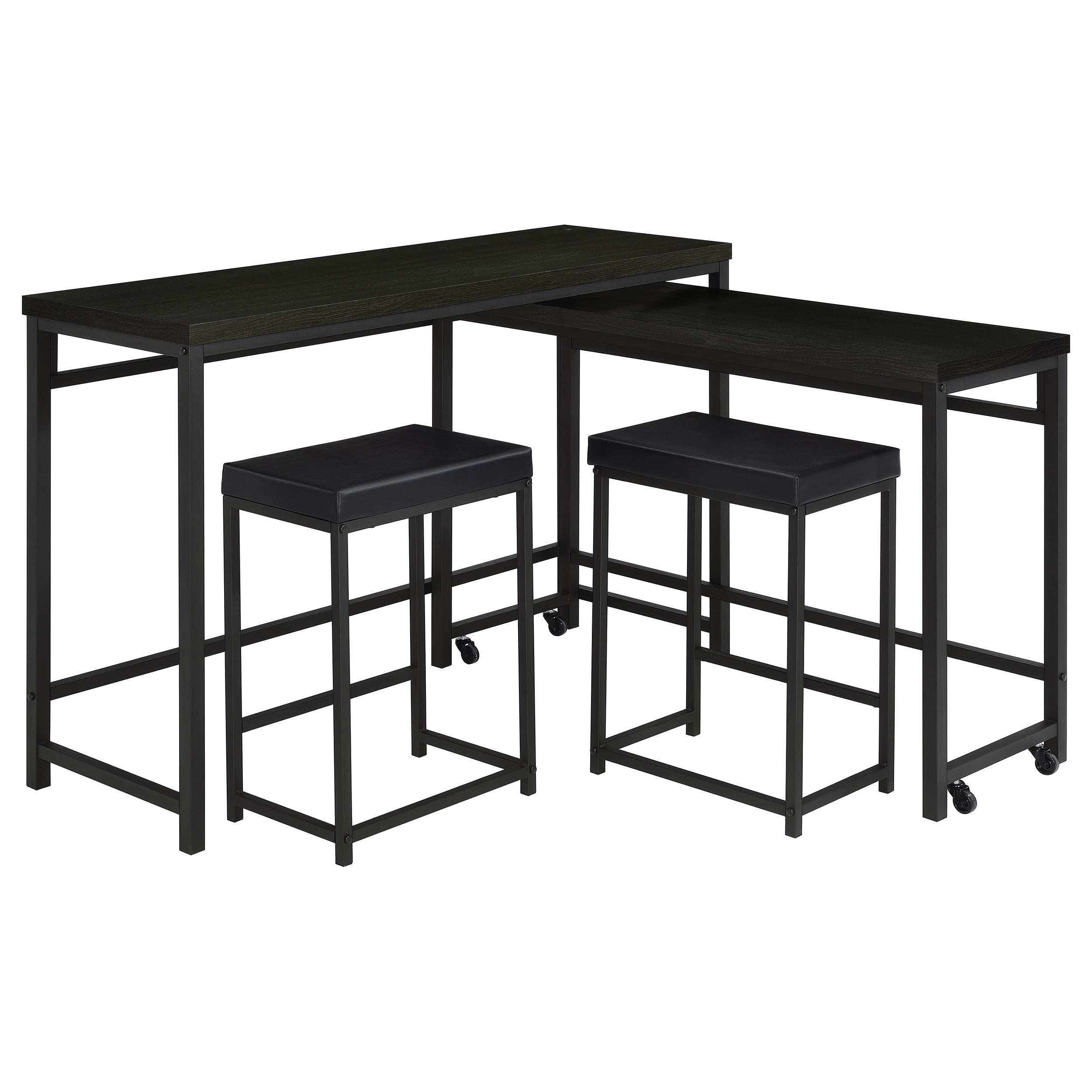 Hawes 4-piece Multipurpose Counter Height Table Set Black - MyWaynesHome #