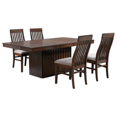Briarwood 5-piece Extension Leaf Dining Table Set Mango Oak - MyWaynesHome #