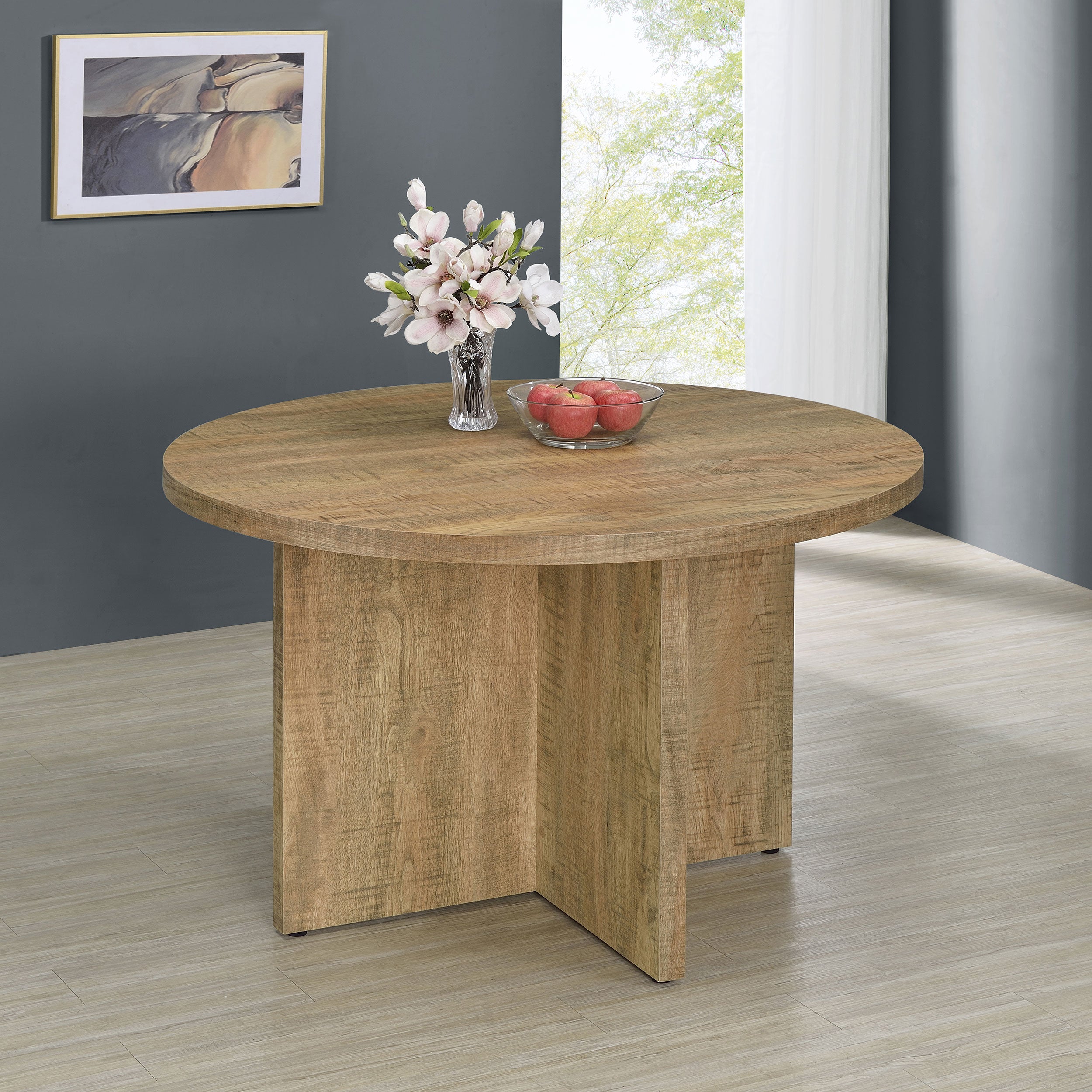 Jamestown Round 47-inch Composite Wood Dining Table Mango - MyWaynesHome #