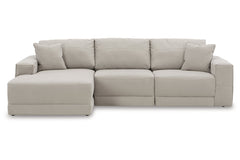Next-Gen Gaucho 3-Piece LAF Chaise Sectional - Gray - MyWaynesHome #
