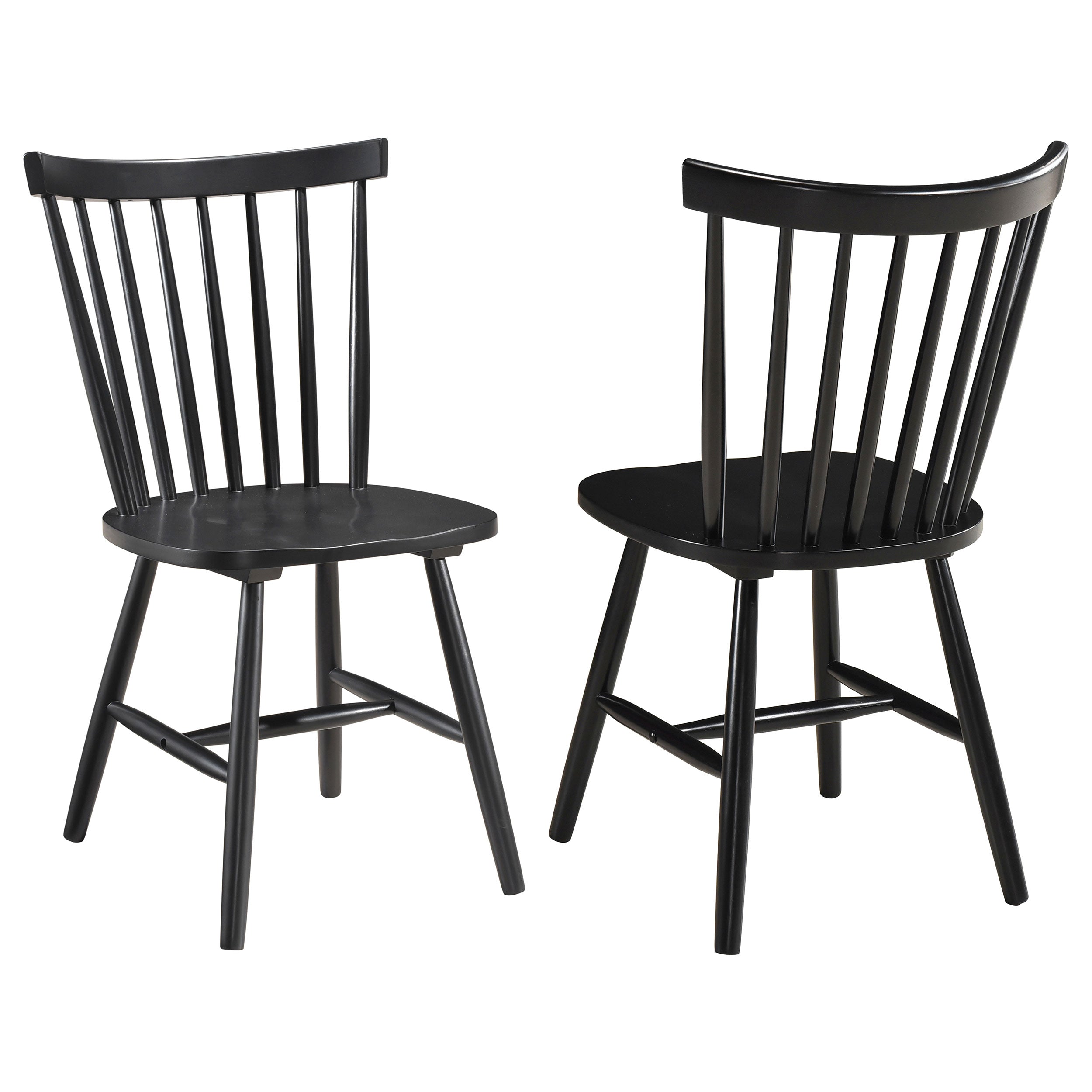 Hollyoak Windsor Wood Dining Side Chair Black (set Of 2) - MyWaynesHome #