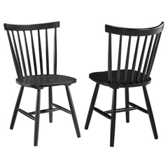 Hollyoak Windsor Wood Dining Side Chair Black (set Of 2) - MyWaynesHome #