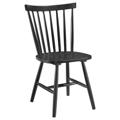 Hollyoak Windsor Wood Dining Side Chair Black (set Of 2) - MyWaynesHome #