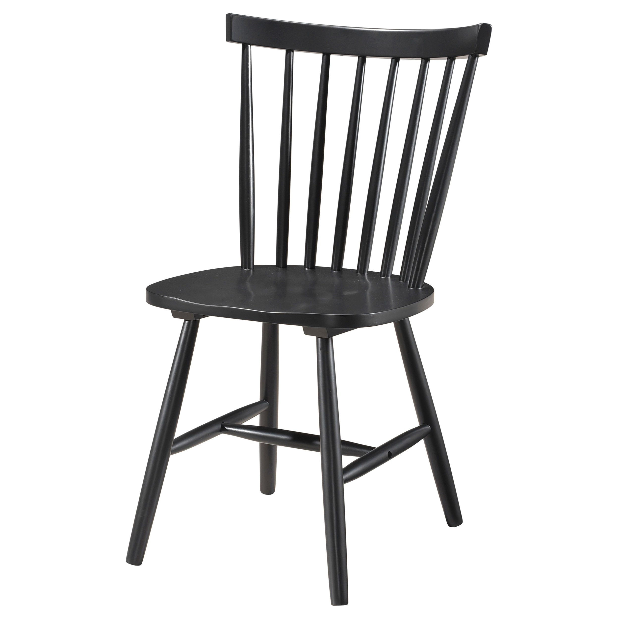 Hollyoak Windsor Wood Dining Side Chair Black (set Of 2) - MyWaynesHome #