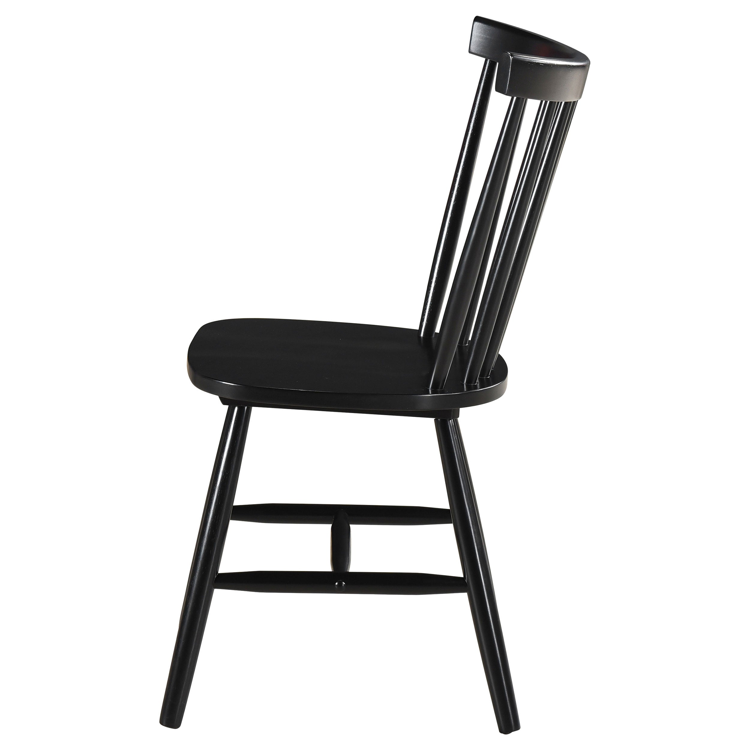 Hollyoak Windsor Wood Dining Side Chair Black (set Of 2) - MyWaynesHome #