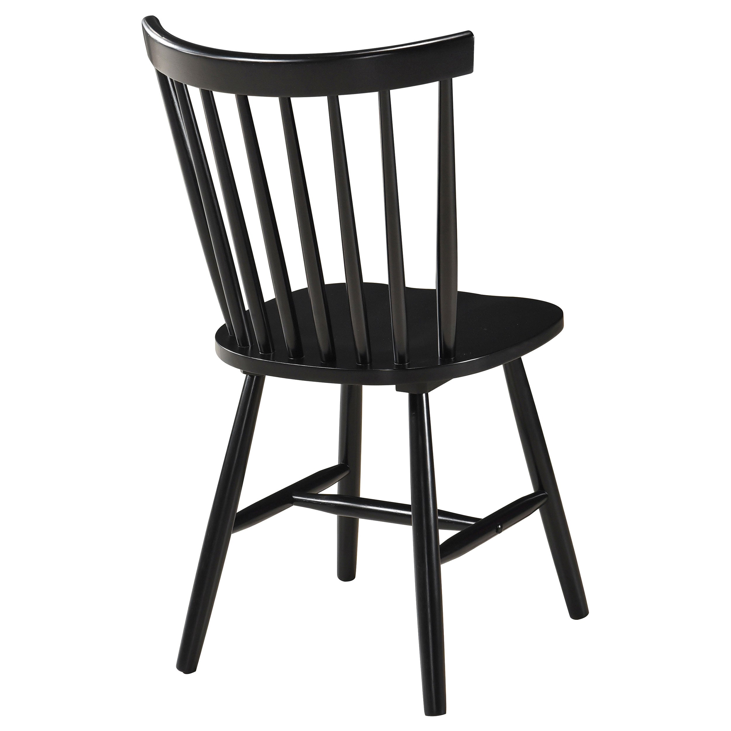 Hollyoak Windsor Wood Dining Side Chair Black (set Of 2) - MyWaynesHome #