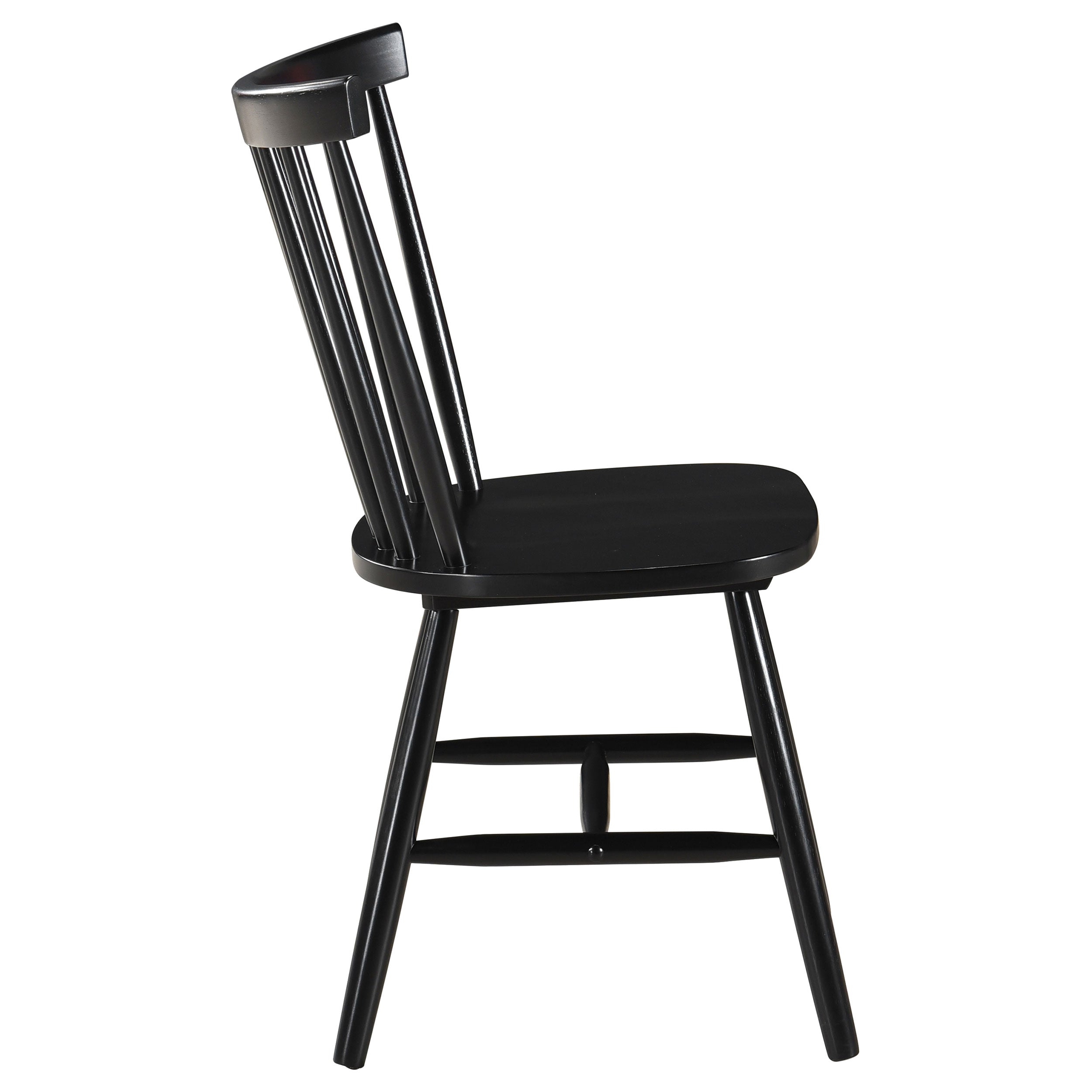 Hollyoak Windsor Wood Dining Side Chair Black (set Of 2) - MyWaynesHome #