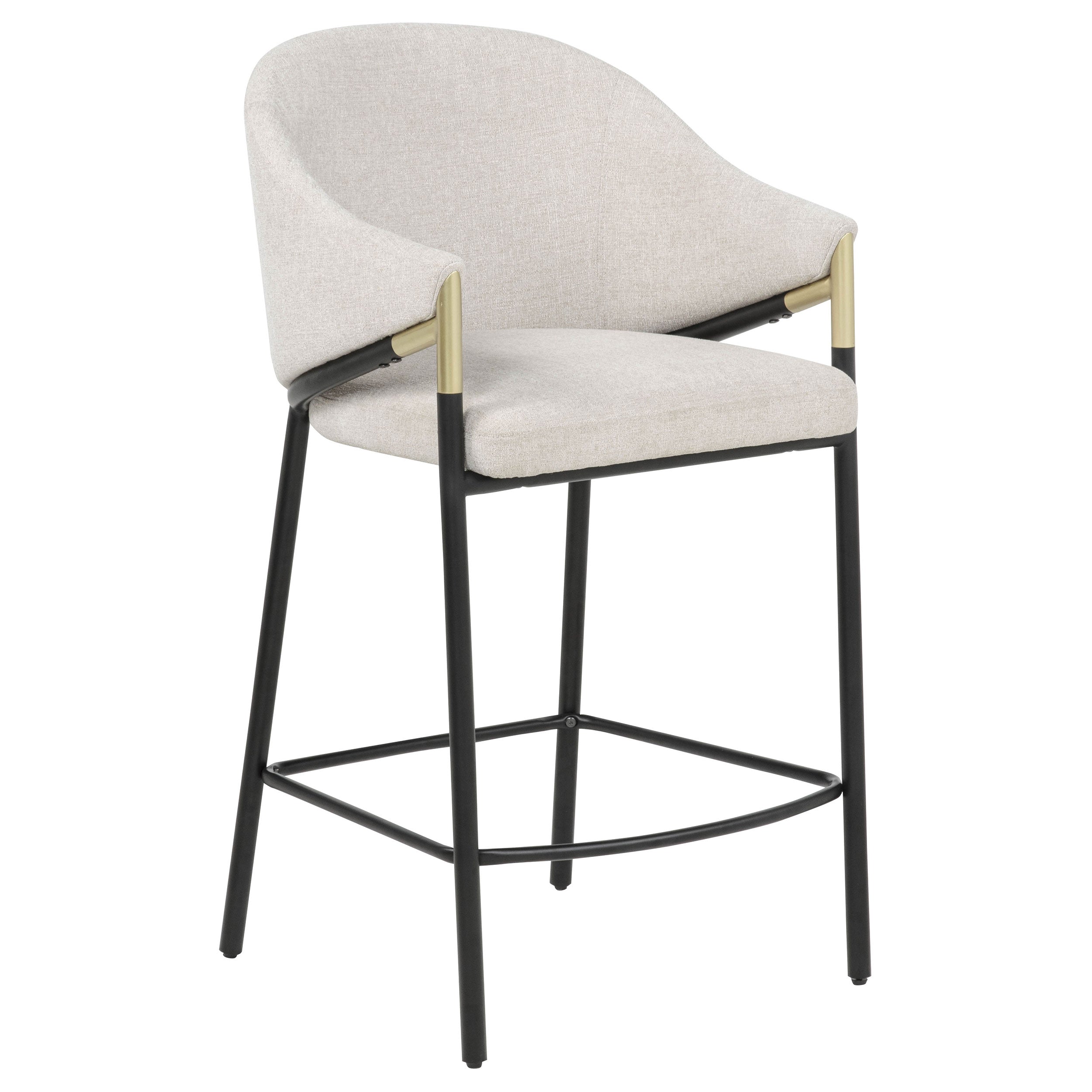 Chadwick Fabric Upholstered Counter Height Chair Beige (set Of 2)