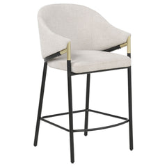 Chadwick Fabric Upholstered Counter Height Chair Beige (set Of 2)