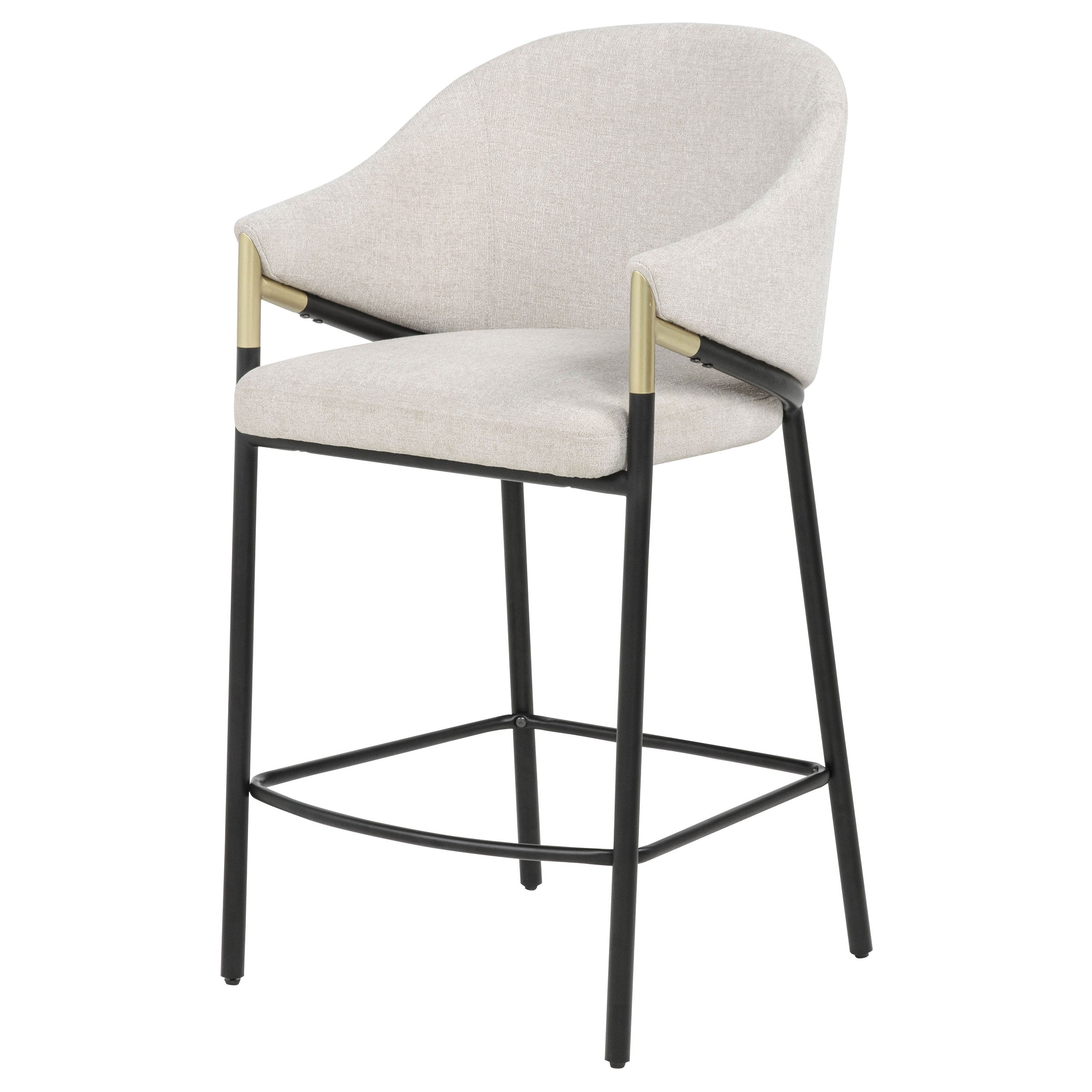 Chadwick Fabric Upholstered Counter Height Chair Beige (set Of 2)