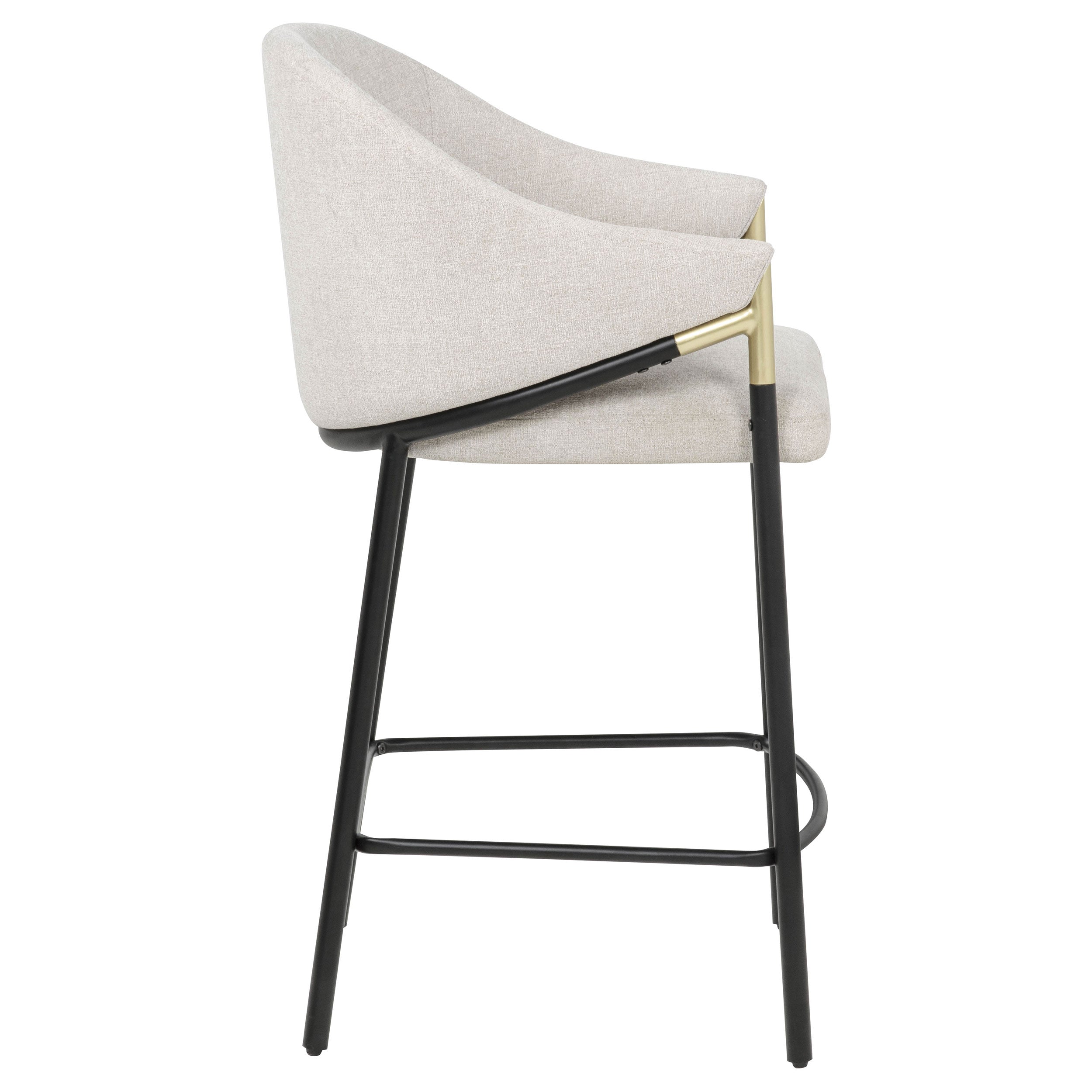 Chadwick Fabric Upholstered Counter Height Chair Beige (set Of 2)