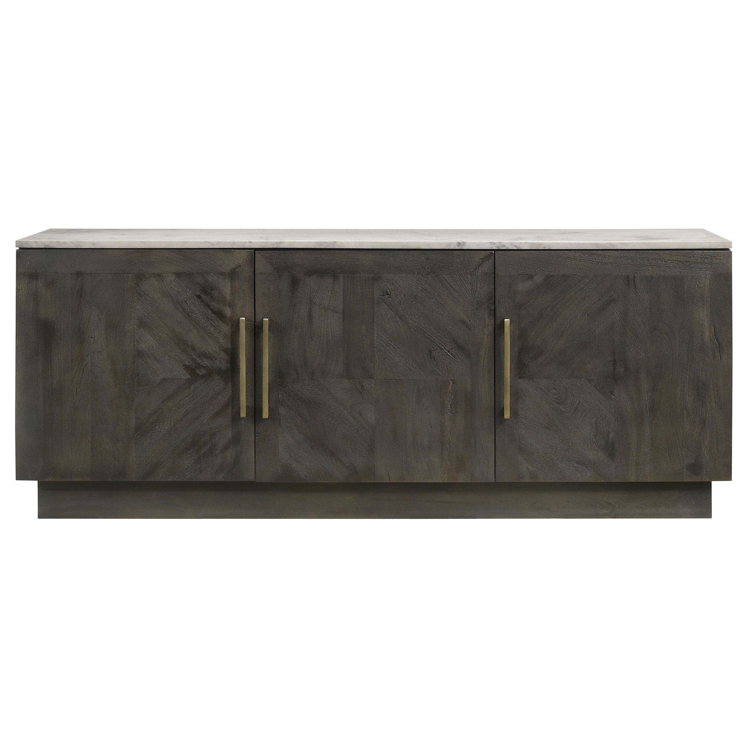 Dennis 3-door Marble Top Sideboard Buffet Tobacco Grey - MyWaynesHome #