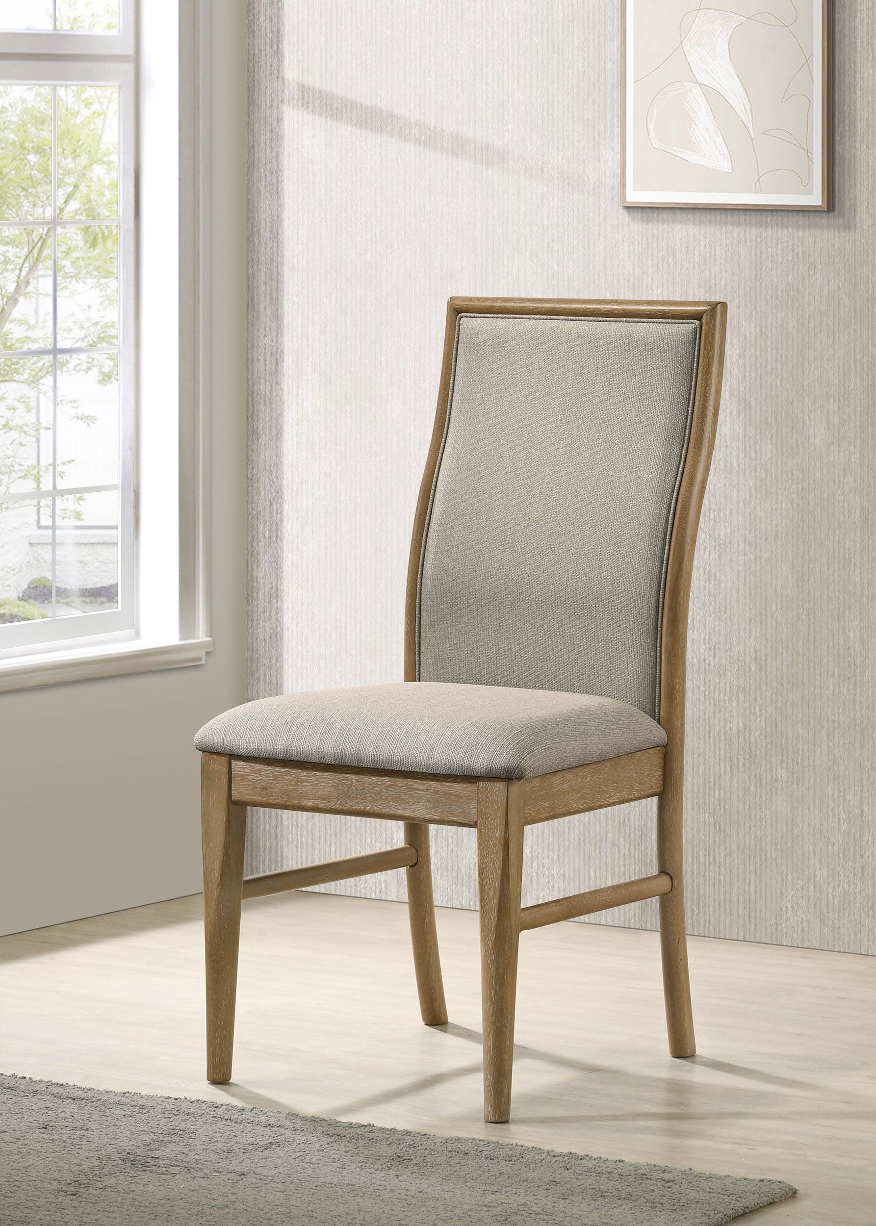 Adina Upholstered Dining Side Chair Barley (set Of 2)
