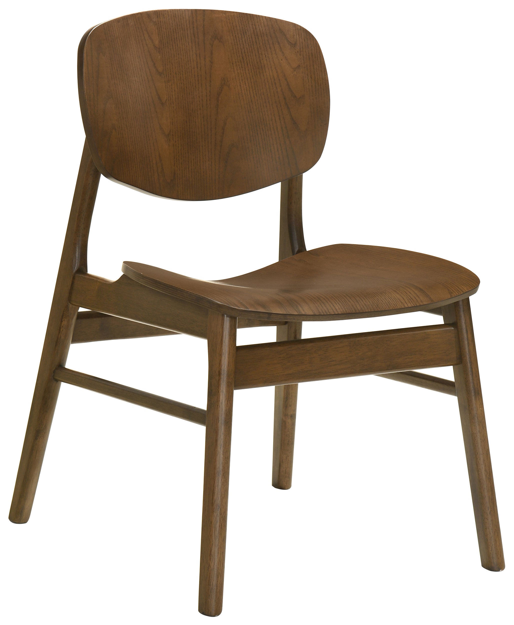 Benford Dining Side Chair Wood Seat Dark Brown (set Of 2)