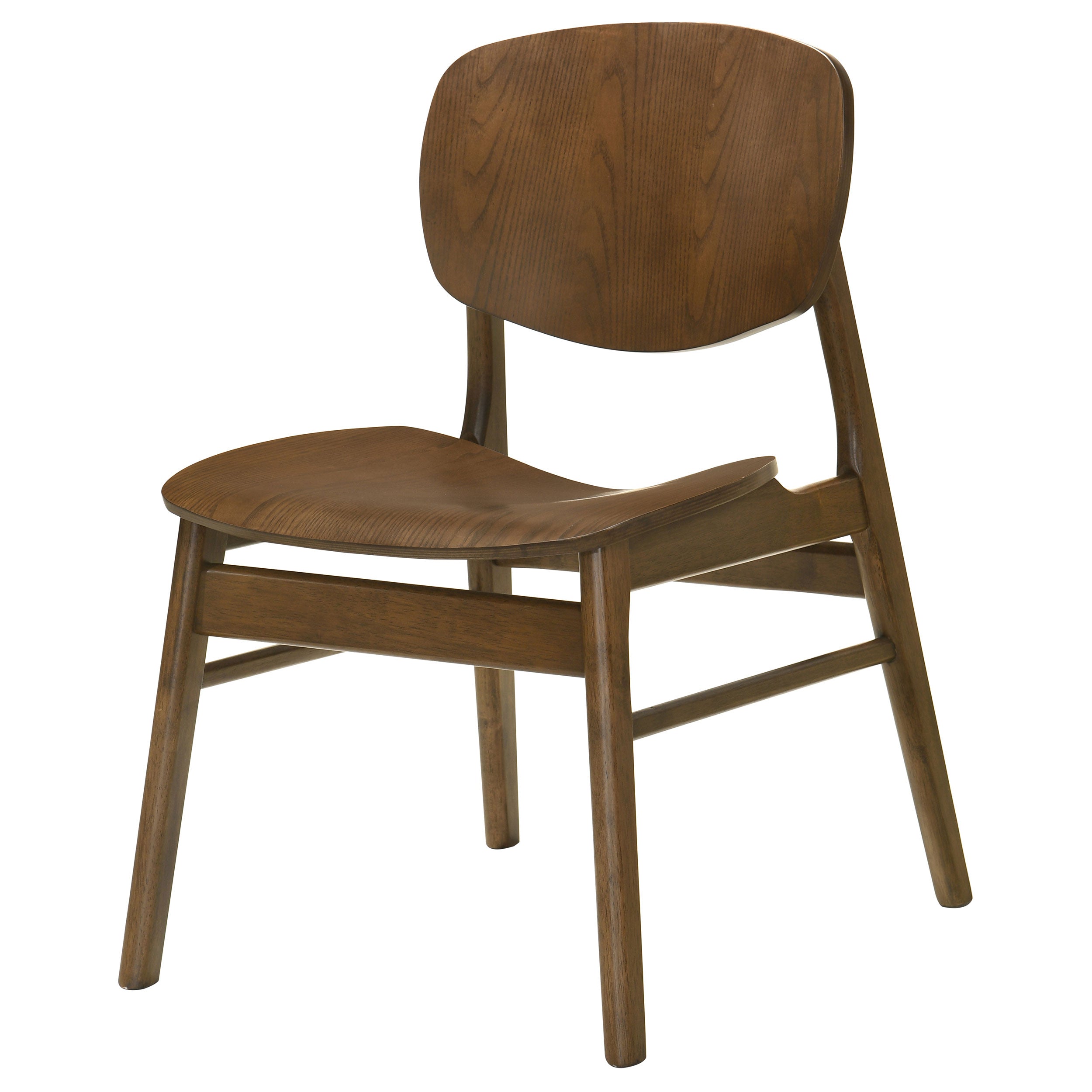 Benford Dining Side Chair Wood Seat Dark Brown (set Of 2)