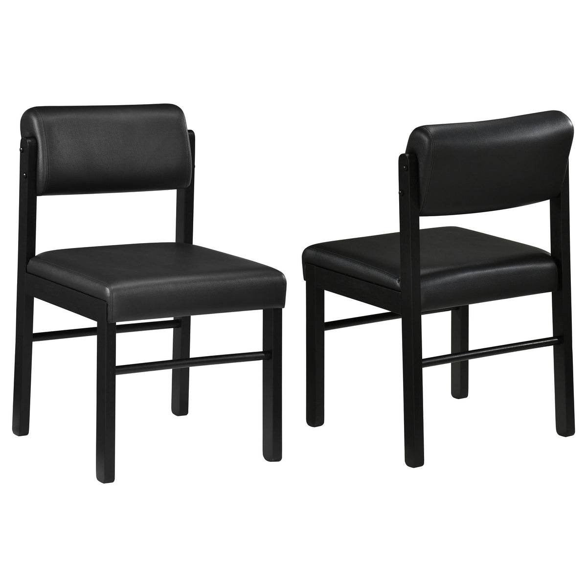Kehoe Upholstered Dining Side Chair Black (set Of 2)